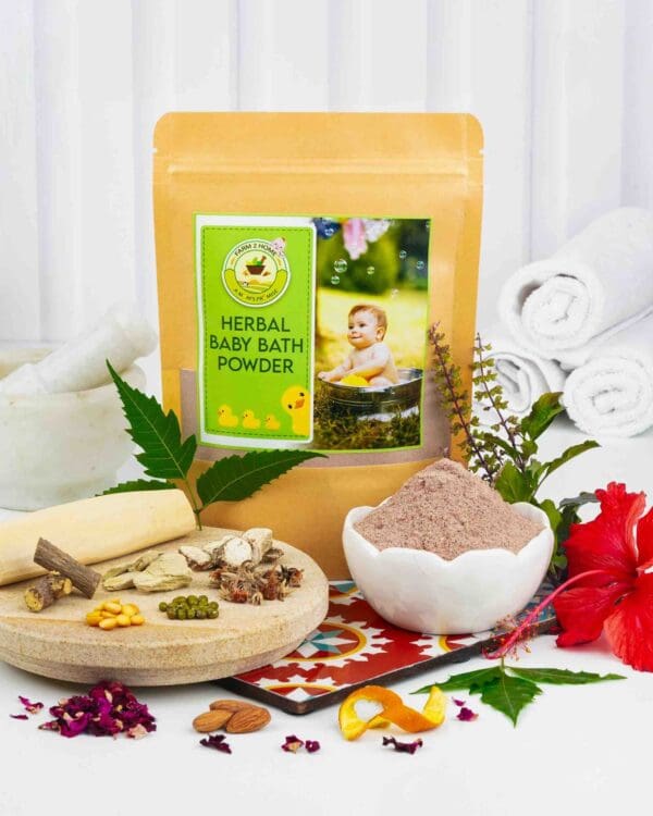 HERBAL BABY BATH POWDER (FOR BABIES & MEN) (150g) - Image 2