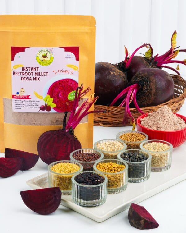 INSTANT BEETROOT MILLET DOSA MIX (500g) - Image 2