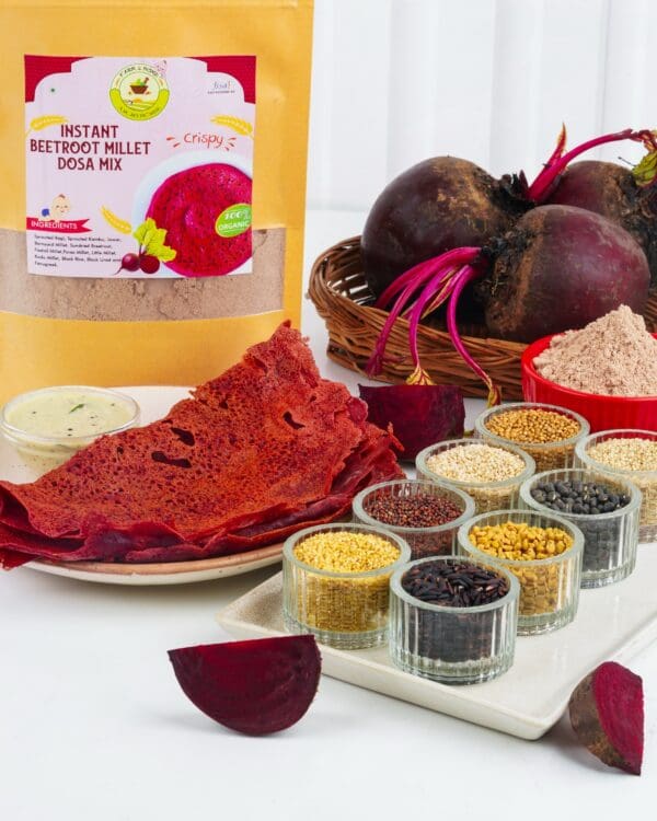 INSTANT BEETROOT MILLET DOSA MIX (500g)