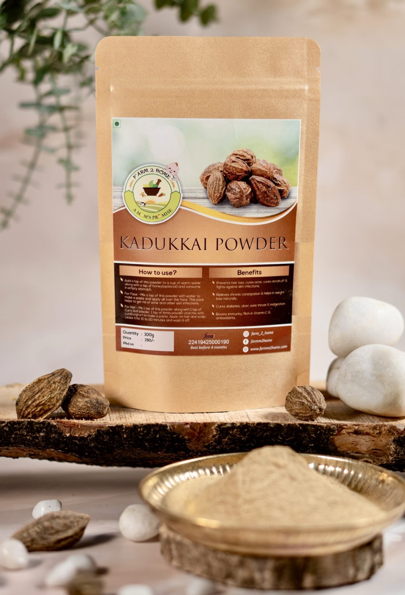 KADUKKAI POWDER 100g Farm 2 Home kadukkai-powder-100g-farm-2-home