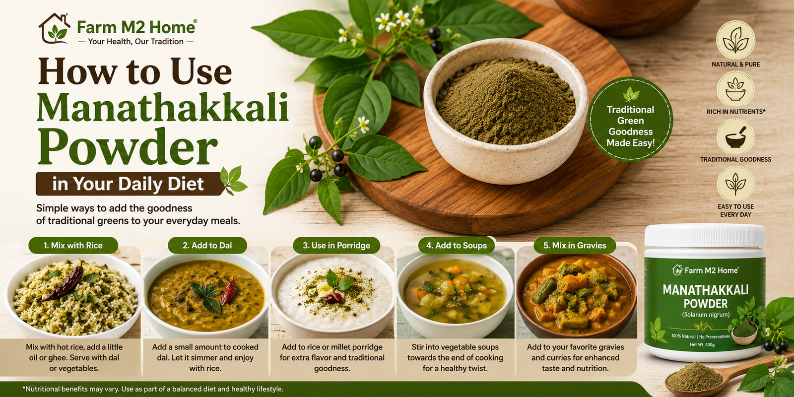 Read more about the article How to Use Manathakkali Powder in Your Daily Diet