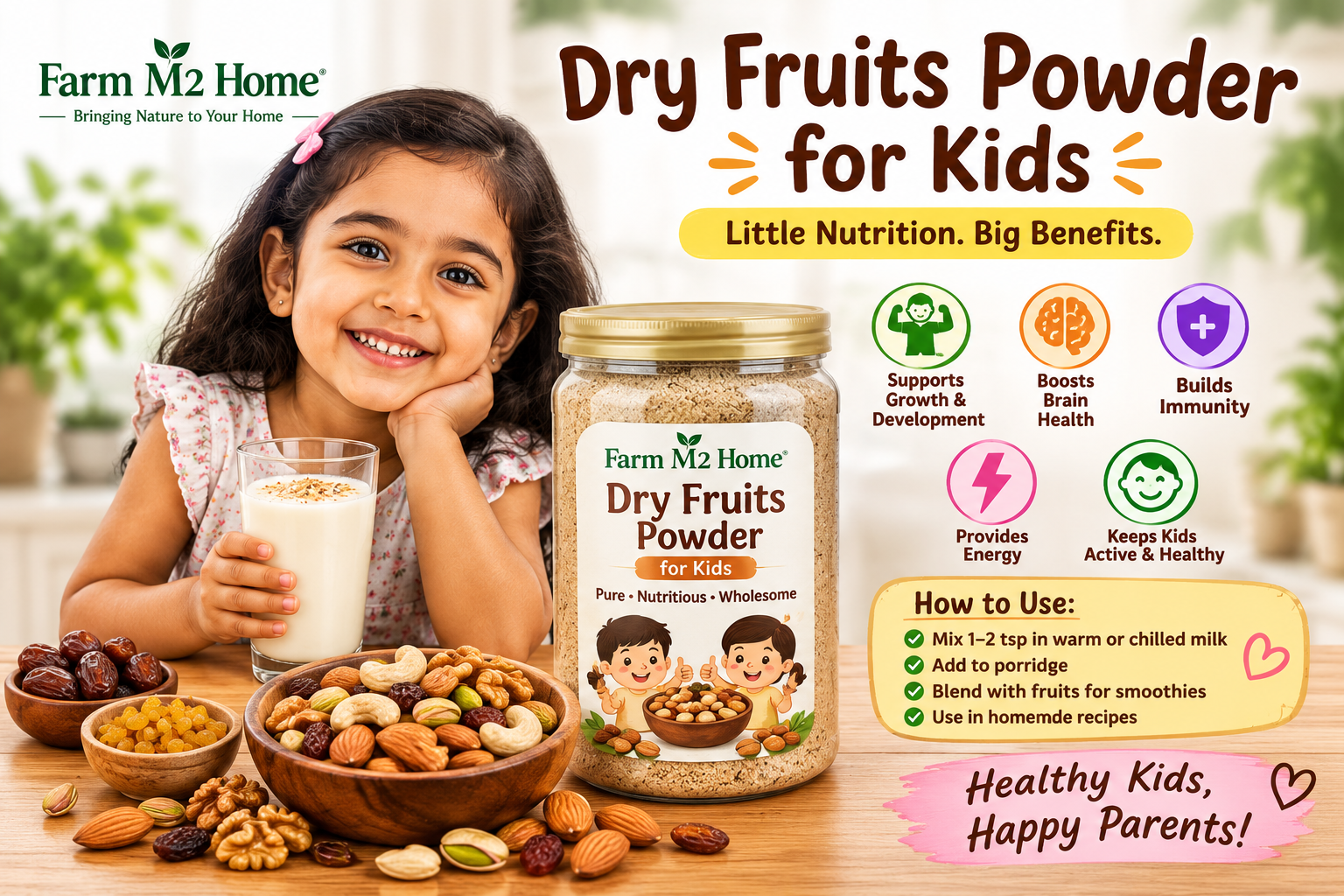 Dry Fruits Powder for Kids: Benefits, Uses and How to Choose
